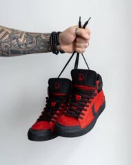 Чоловічі кеди NY-STAR RED червоні пара в руці