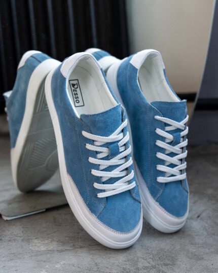 Кеди чоловічі VORTEX BLUE сині з білою підошвою вигляд спереду