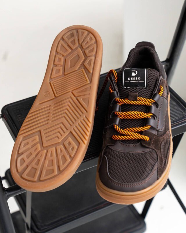 Чоловічі Barefoot анатомічні FLY BROWN коричневі вид підошви та верхньої частини