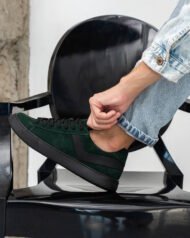 Чоловічі кеди HUNTER GREEN темно-зелені на нозі