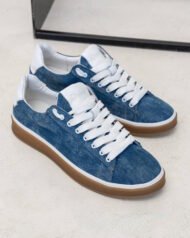 Чоловічі кеди літні AERO BLUE сині пара вигляд під кутом