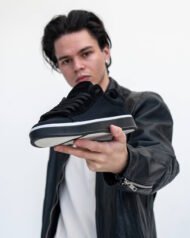 Чоловічі кеди літні RIVO BLACK чорні модель тримає кед