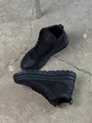 Чоловічі ботинки Iron Black чорні шкіряні вигляд зверху та збоку