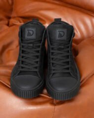 Чоловічі ботинки GLAM BLACK чорні шкіряні вигляд спереду пара