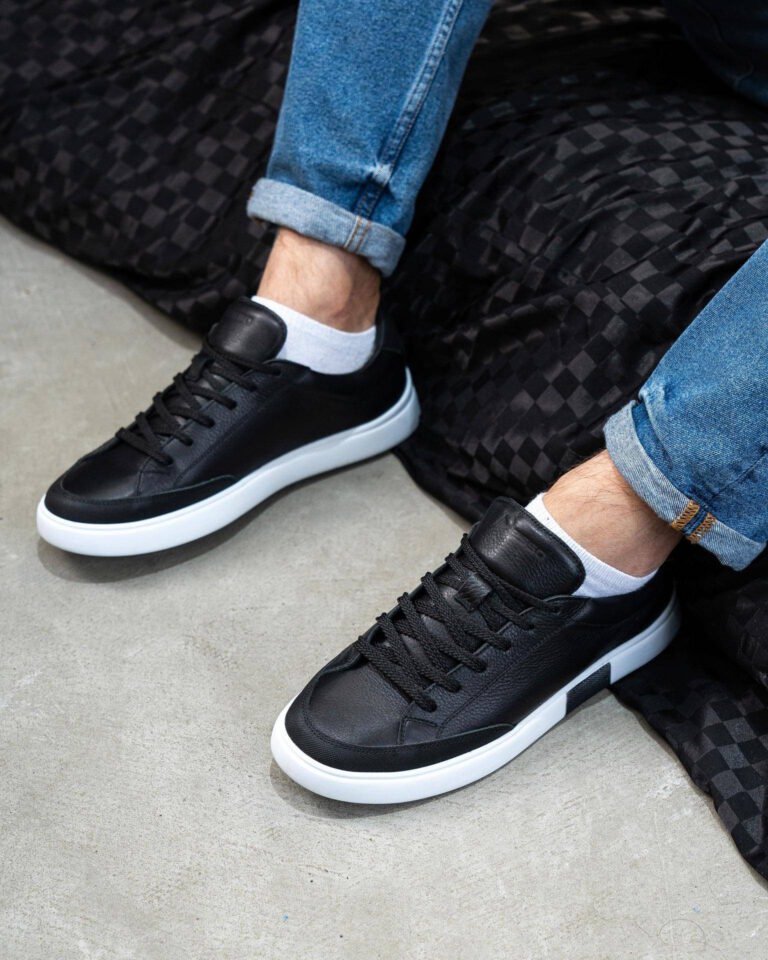 Кеди чоловічі VORTEX BLACK чорні вигляд зверху