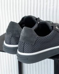 Чоловічі кеди літні RIVO GREY сірі задній ракурс