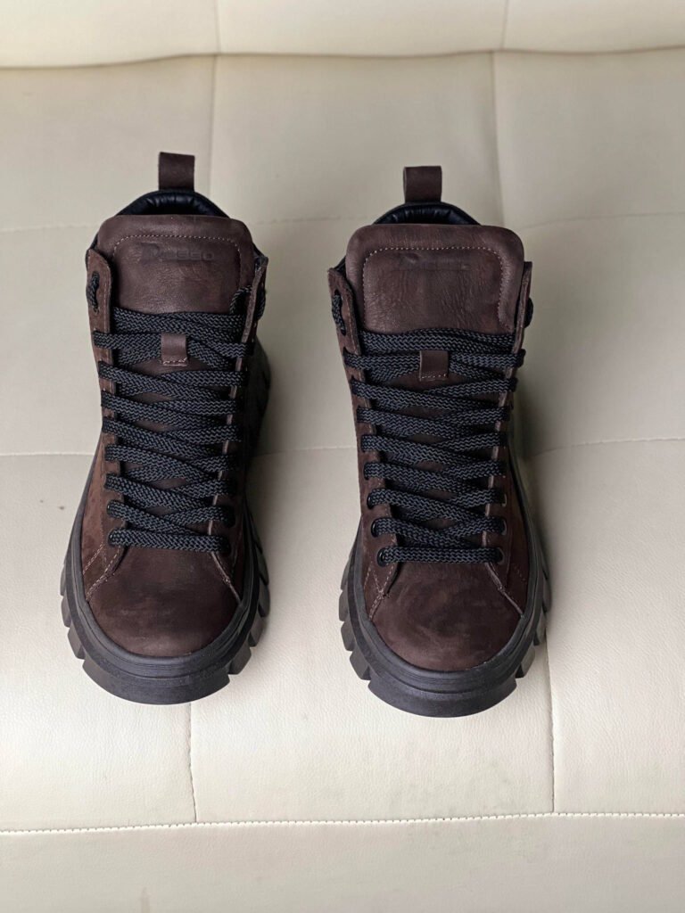 Чоловічі ботинки PRIME BROWN коричневі, вигляд зверху