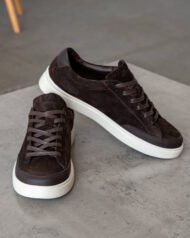 Чоловічі кеди VORTEX BROWN темно-коричневі вигляд збоку