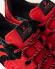 Чоловічі Barefoot анатомічні FLY RED червоні мінімалістичні кросівки деталь шнурівки