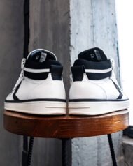 Чоловічі високі кеди NY-STAR WHITE білі вигляд ззаду