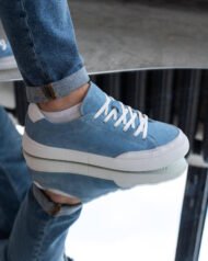 Сині чоловічі кеди VORTEX BLUE вигляд зверху на нозі