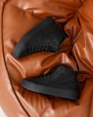 Чоловічі ботинки GLAM BLACK чорні шкіряні вигляд зверху пара