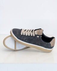 Чоловічі кеди літні AERO GREY сірі боковий профіль на світлій підошві