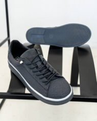 Чоловічі кеди літні RIVO GREY сірі підошва та боковий ракурс