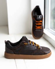 Чоловічі Barefoot анатомічні FLY BROWN коричневі вигляд спереду та збоку