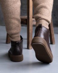 Чоловічі ботинки GLAM FOX коричневі шкіряні вигляд ззаду підошва