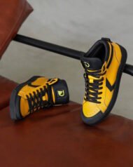 Чоловічі кеди високі NY-STAR Yellow жовті пара ракурс збоку