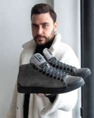 Чоловічі кеди високі SHADOW GRAFIT графітові у повному образі