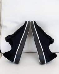 Чоловічі кеди літні RIVO BLACK чорні вигляд з боку підошва